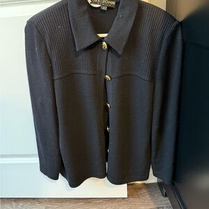 St. John Black Cardigan